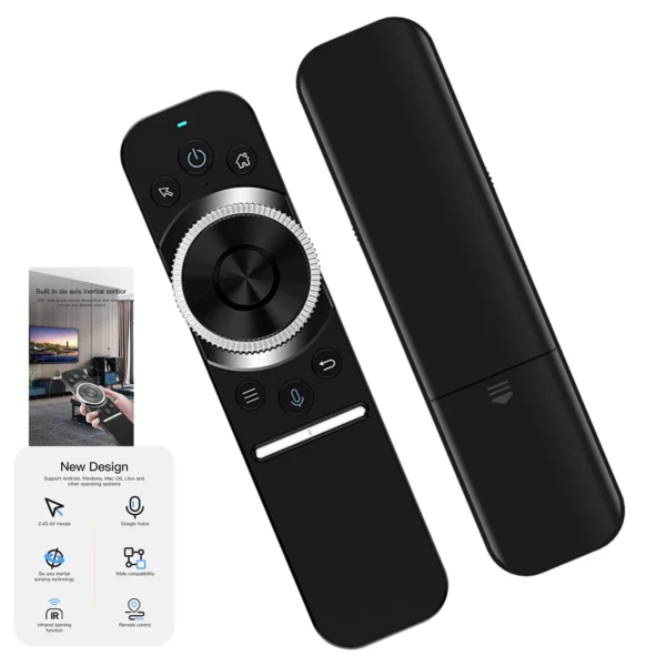 W1S 2.4G AIR MOUSE REMOTE CONTROL BUILT-IN 6-AXIS GYROSCOPE SENSOR IR LEARNING F