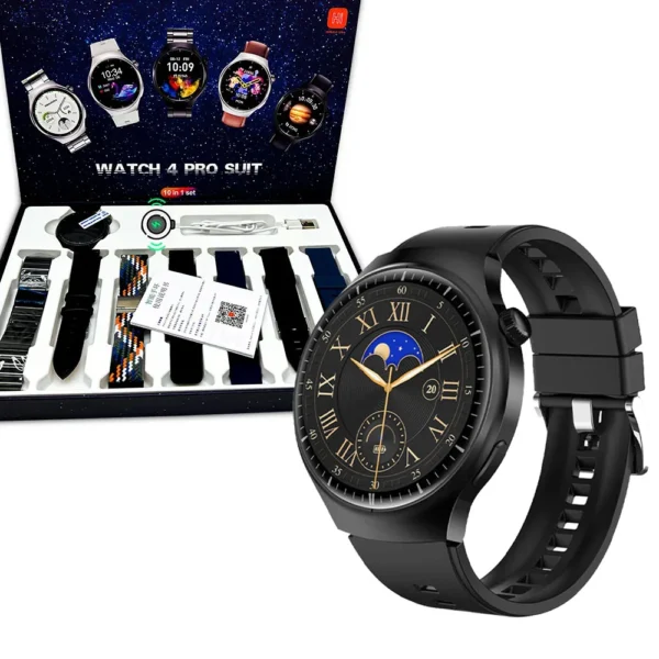 Watch 4 Pro Suit Smartwatch WITH 7 STRAPS High Definition Color Screen Healthy