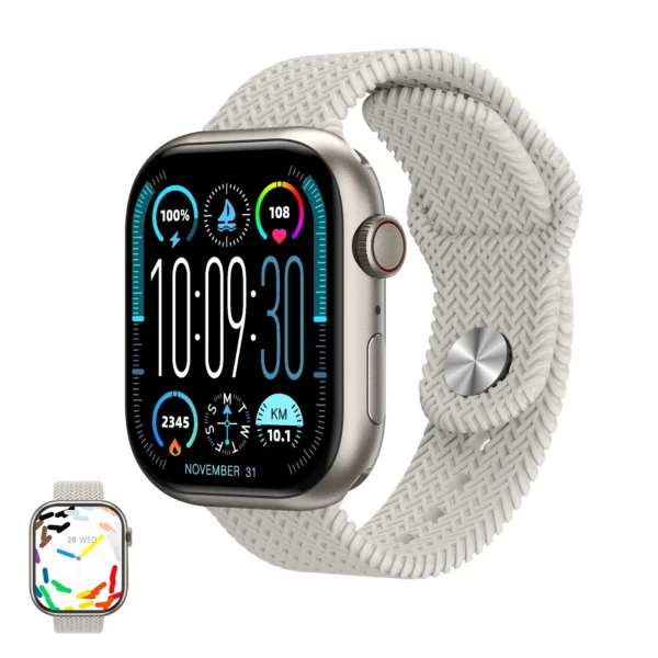 Hk9 Pro+ Series 9 Amoled Screen Ai Watch Face Smart Watch With Wearfit Pro white