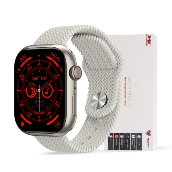 Hk10 Pro B 2.02 Amoled Display G-sensor Ai Features With 2 Straps Silver