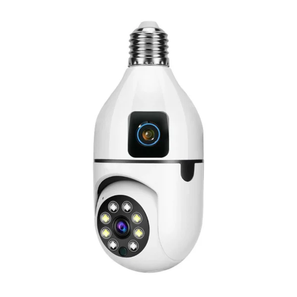 SPEED-X SPE27-2 DUAL LENS BULB CAMERA 1080P WIFI PANORAMIC NIGHT VISION MOTION