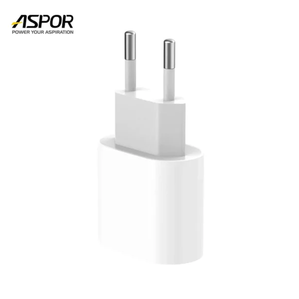 ASPOR A801 New 20W EU PIN Fast Charging Quick Charge 3.0 WHITE