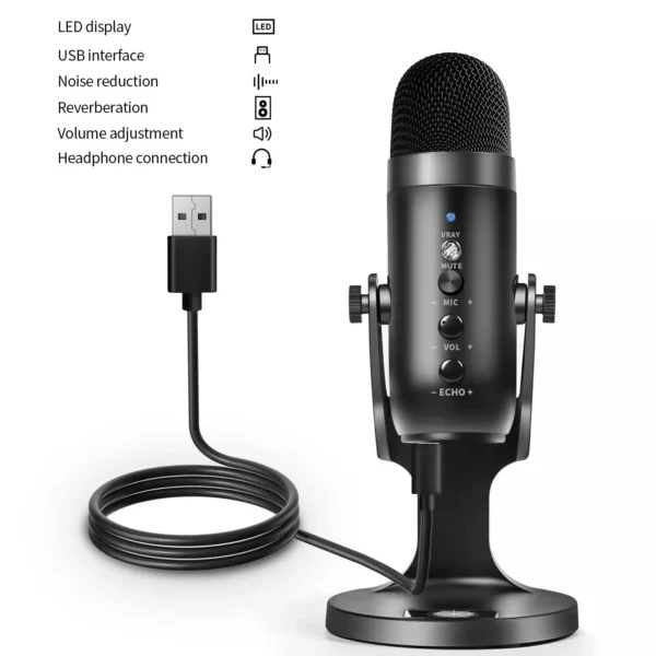 Jmary Mc-pw8 Professional Usb Microphone For Podcasting With Noise Reduction
