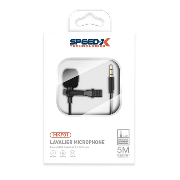 SPEED-X MKF01 5M LAVALIER MICROPHONE 3.5MM JACK GOOD QUALITY