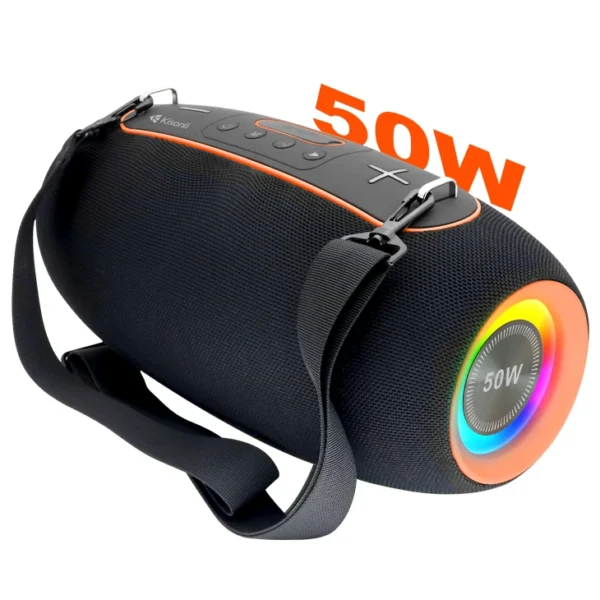 Kisonli K8 50W（30W*1+10W*2) BT/USB/TF/AUX/TWS/RGB/EQ Deep Bass Subwoofer Large S