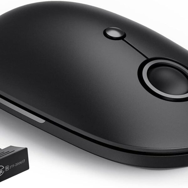 NEZA Wireless Mouse, 2.4G Laptop Mouse, Silent Slim Mouse, Computer Mouse, Black