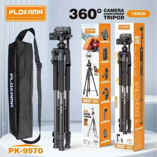 PLOKAMA PK9970 PROFESSIONAL TRIPOD FOR MOBILE & CAMERA 190CM