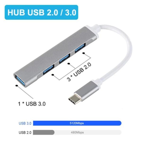 Type C to USB HUB 3.1 To Usb Hub 4 Port / Type C to 4 USB Convertor Hub