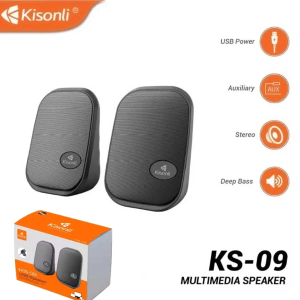 Kisonli KS-09 High-Quality Audio Speakers for PC Or Laptop