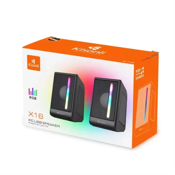 Buy Kisonli X16 RGB Gaming Mini Portable Speaker USB Powered at Best Price in Pakistan | PlayTech
