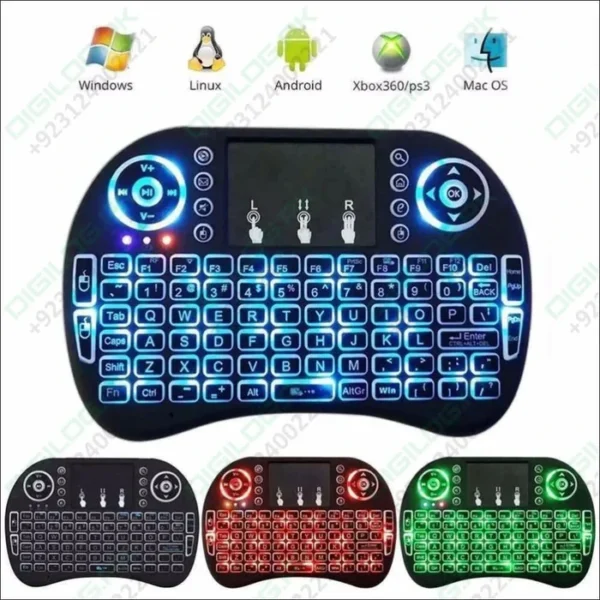 Portable Mini Wireless 2.4GHz Keyboard Controller with Touchpad Mouse Combo In Pakistan