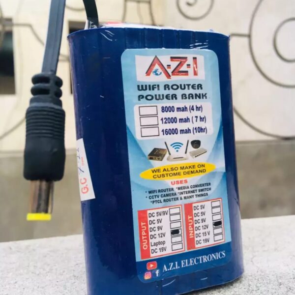 WiFi Router UPS Power Bank 12 Volts - 5 Hours Guaranteed Backup - Tp Link Tenda PTCL & Other Routers