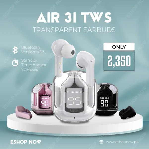 Air 31 TWS Transparent Earbuds Bluetooth 5.3