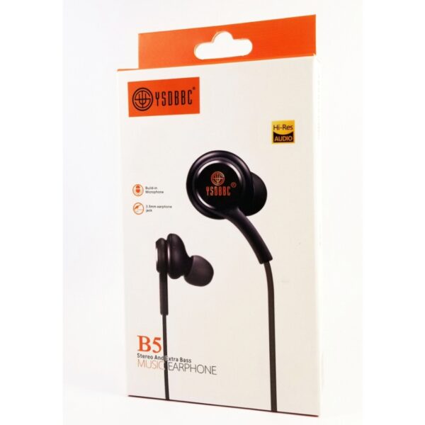 B5 Handfree YSDBBC Music Earphone Extra Bass Smart Earphone Wired Ear Set