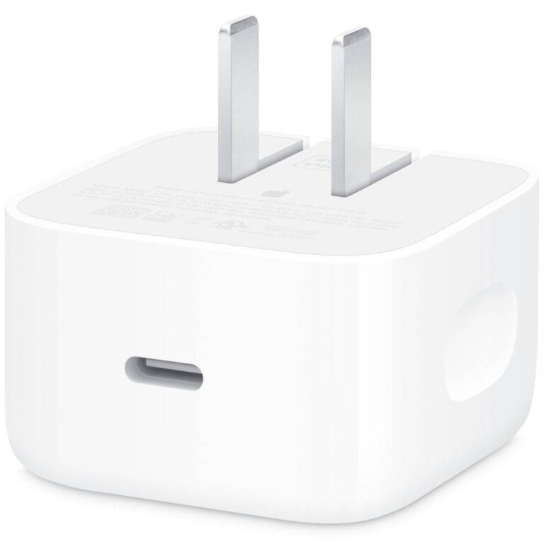 Apple 40W USB-C Power Adapter, Apple 40W Fast Charging Adapter, USB-C Apple Charger 40W, Apple 40W Wall Charger, Apple USB-C Power Adapter White,