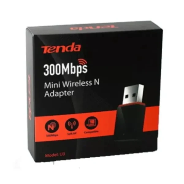 Tenda U3 N300 300Mbps Mini Wireless 11N USB Adapter