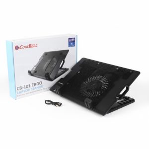 Coolbell CB-101 Laptop Cooling Pad – RGB Fan, 5 Angles